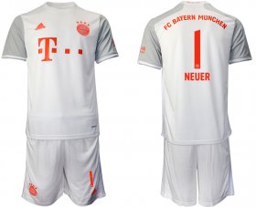 Wholesale Cheap Men 2020-2021 club Bayern Munchen away 1 white Soccer Jerseys