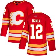 Wholesale Cheap Adidas Flames #12 Jarome Iginla Red Alternate Authentic Stitched NHL Jersey
