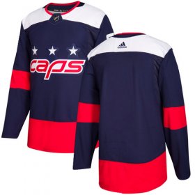 Wholesale Cheap Adidas Capitals Blank Navy Authentic 2018 Stadium Series Stitched Youth NHL Jersey