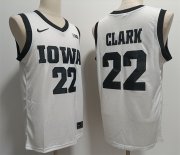 Cheap Men's Iowa Hawkeyes #22 Caitlin Clark White Stitched Jersey