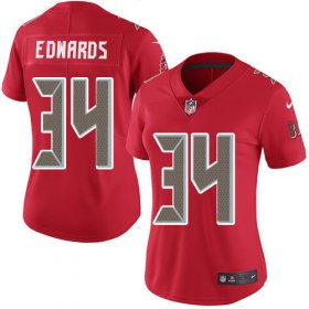 Wholesale Cheap Nike Buccaneers #34 Mike Edwards Red Women\'s Stitched NFL Limited Rush Jersey