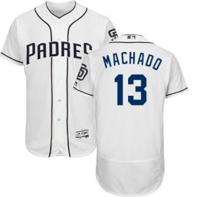 Wholesale Cheap Padres #13 Manny Machado White Flexbase Authentic Collection Stitched MLB Jersey