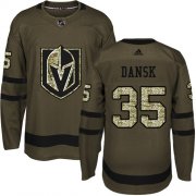 Wholesale Cheap Adidas Golden Knights #35 Oscar Dansk Green Salute to Service Stitched NHL Jersey