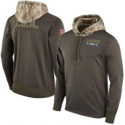 Wholesale Cheap Men's Detroit Lions Nike Olive Salute to Service Sideline Therma Pullover Hoodie