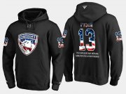 Wholesale Cheap Panthers #13 Mark Pysyk NHL Banner Wave Usa Flag Black Hoodie