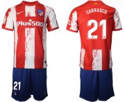 Wholesale Cheap Men 2021-2022 Club Atletico Madrid home red 21 Nike Soccer Jersey