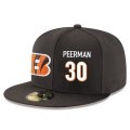 Wholesale Cheap Cincinnati Bengals #30 Cedric Peerman Snapback Cap NFL Player Black with White Number Stitched Hat
