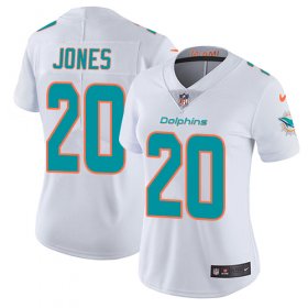 Wholesale Cheap Nike Dolphins #20 Reshad Jones White Women\'s Stitched NFL Vapor Untouchable Limited Jersey