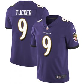 Wholesale Cheap Nike Ravens #9 Justin Tucker Purple Team Color Men\'s Stitched NFL Vapor Untouchable Limited Jersey