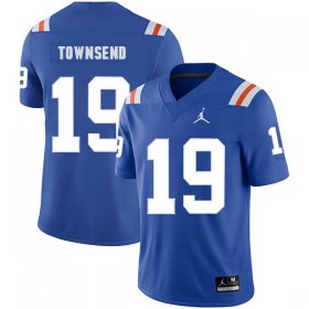 Wholesale Cheap Florida Gators 19 Johnny Townsend Blue Throwback College Football Jersey
