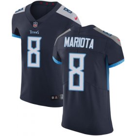 Wholesale Cheap Nike Titans #8 Marcus Mariota Navy Blue Team Color Men\'s Stitched NFL Vapor Untouchable Elite Jersey