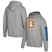 Wholesale Cheap Denver Broncos Mitchell & Ness Classic Team Pullover Hoodie Heathered Gray