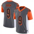 Wholesale Cheap Nike Bengals #9 Joe Burrow Silver Men's Stitched NFL Limited Inverted Legend Jersey