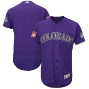 Wholesale Cheap Rockies Blank Purple 2019 Spring Training Flex Base Stitched MLB Jersey