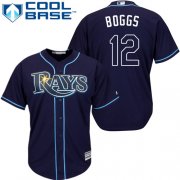 Wholesale Cheap Rays #12 Wade Boggs Dark Blue Cool Base Stitched Youth MLB Jersey