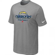 Wholesale Cheap Nike Los Angeles Chargers Critical Victory NFL T-Shirt Light Grey