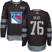 Wholesale Cheap Adidas Rangers #76 Brady Skjei Black 1917-2017 100th Anniversary Stitched NHL Jersey