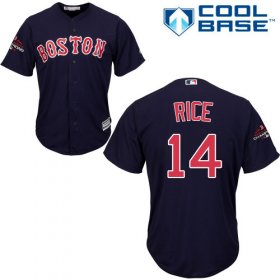 Wholesale Cheap Red Sox #14 Jim Rice Navy Blue Cool Base 2018 World Series Stitched Youth MLB Jersey