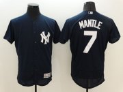 Wholesale Cheap Yankees #7 Mickey Mantle Navy Blue Flexbase Authentic Collection Stitched MLB Jersey
