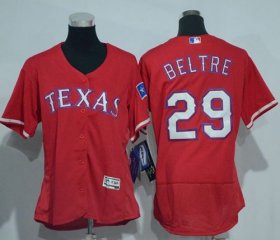 Wholesale Cheap Rangers #29 Adrian Beltre Red Flexbase Authentic Women\'s Stitched MLB Jersey