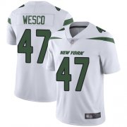 Wholesale Cheap Nike Jets #47 Trevon Wesco White Men's Stitched NFL Vapor Untouchable Limited Jersey