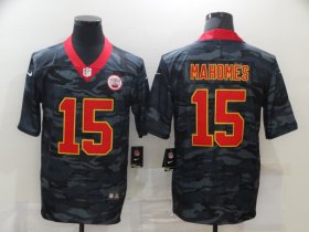 Wholesale Cheap Men\'s Kansas City Chiefs #15 Patrick Mahomes 2020 Camo Limited Stitched Nike NFL Jersey