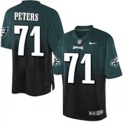 Wholesale Cheap Nike Eagles #71 Jason Peters Midnight Green/Black Men's Stitched NFL Elite Fadeaway Fashion Jersey