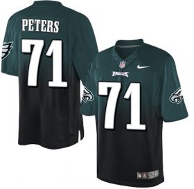 Wholesale Cheap Nike Eagles #71 Jason Peters Midnight Green/Black Men\'s Stitched NFL Elite Fadeaway Fashion Jersey