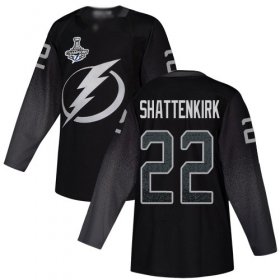 Cheap Adidas Lightning #22 Kevin Shattenkirk Black Alternate Authentic Youth 2020 Stanley Cup Champions Stitched NHL Jersey