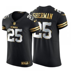 Wholesale Cheap San Francisco 49ers #25 Richard Sherman Men\'s Nike Black Edition Vapor Untouchable Elite NFL Jersey