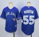 Wholesale Cheap Blue Jays #55 Russell Martin Blue Cool Base Stitched Youth MLB Jersey