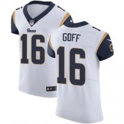 Wholesale Cheap Nike Rams #16 Jared Goff White Men's Stitched NFL Vapor Untouchable Elite Jersey