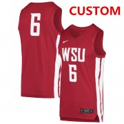 Wholesale Cheap Men's Nike Washington State Cougars Custom Red College Basketball Jersey