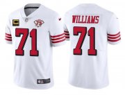 Wholesale Cheap Men's San Francisco 49ers #71 Trent Williams White 75th Anniversary With C Patch Vapor Untouchable Limited Stitched Football Jersey