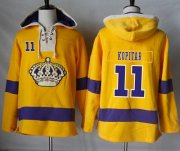 Wholesale Cheap Kings #11 Anze Kopitar Gold Sawyer Hooded Sweatshirt Stitched NHL Jersey