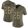 Wholesale Cheap Nike Falcons #26 Isaiah Oliver Olive/Camo Women's Stitched NFL Limited 2017 Salute to Service Jersey