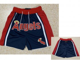 Wholesale Cheap Men\'s Los Angeles Angels Navy Blue Just Don Shorts Swingman Shorts