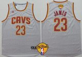 Wholesale Cheap Men's Cleveland Cavaliers #23 LeBron James 2016 The NBA Finals Patch Gray Jersey