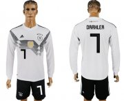 Wholesale Cheap Germany #7 Draxler White Home Long Sleeves Soccer Country Jersey