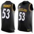 Wholesale Cheap Nike Steelers #53 Maurkice Pouncey Black Team Color Men's Stitched NFL Limited Tank Top Jersey