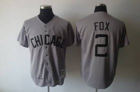 Wholesale Cheap Mitchell and Ness 1960 Chicago White Sox #2 Nellie Fox Grey Throwback Stitched MLB Jersey
