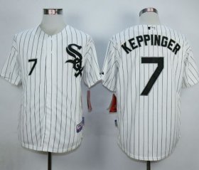 Wholesale Cheap White Sox #7 Jeff Keppinger White Cool Base Stitched MLB Jersey