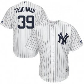 Wholesale Cheap Yankees #39 Mike Tauchman White Strip New Cool Base Stitched Youth MLB Jersey