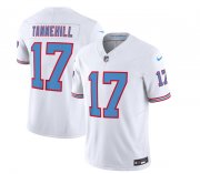 Wholesale Cheap Men's Tennessee Titans #17 Ryan Tannehill White 2023 F.U.S.E. Vapor Limited Throwback Football Stitched Jersey