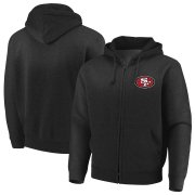 Wholesale Cheap San Francisco 49ers Majestic Cap Logo Full-Zip Hoodie Black