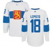 Wholesale Cheap Team Finland #18 Sami Lepisto White 2016 World Cup Stitched NHL Jersey