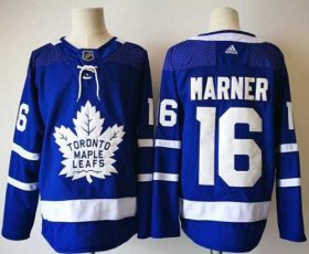 Wholesale Cheap Adidas Maple Leafs #16 Mitchell Marner Blue Home Authentic Stitched NHL Jersey