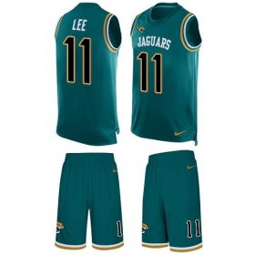 Wholesale Cheap Nike Jaguars #11 Marqise Lee Teal Green Alternate Men\'s Stitched NFL Limited Tank Top Suit Jersey