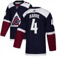Wholesale Cheap Adidas Avalanche #4 Tyson Barrie Navy Alternate Authentic Stitched Youth NHL Jersey