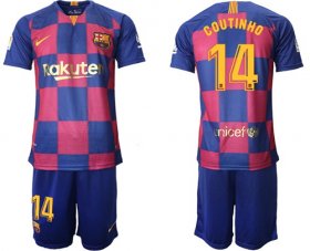 Wholesale Cheap Barcelona #14 Coutinho 20th Anniversary Edition Home Soccer Club Jersey